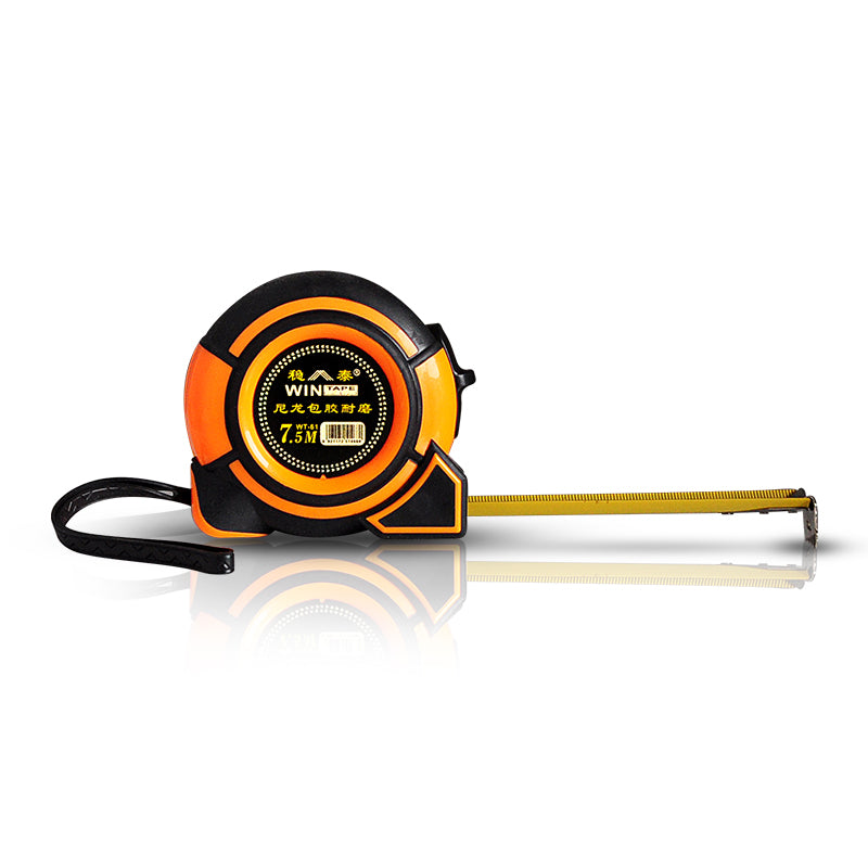 WINTAP High Precision Steel Measurement Tape System Auto Lock Tape Measure 7.5M Retractable Professional Measuring Tool