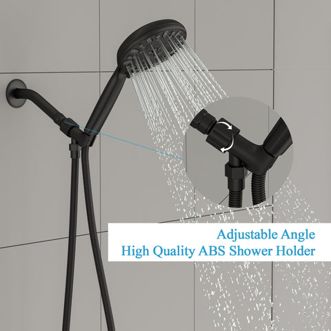 5 Inch Rainfall Round Handheld Shower Head 7-Mode