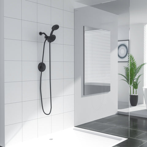 5 Inch Round Shower System and Handheld Shower Dual Head Wall Mounted