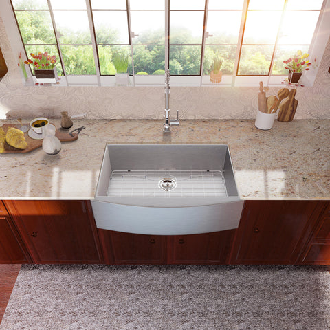 36" W x 20" D Farmhouse Kitchen Sink Single Bowl Apron Front