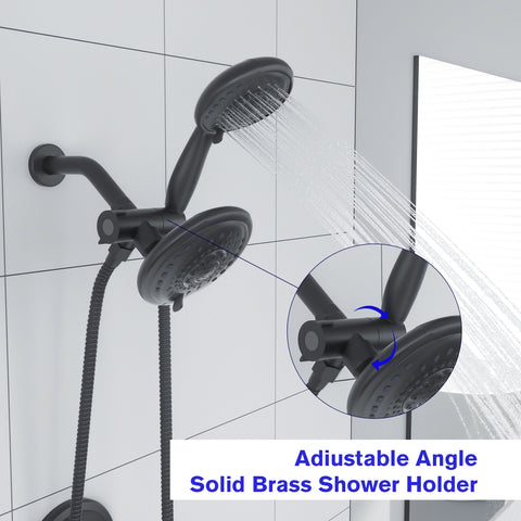 5 Inch Round Shower System and Handheld Shower Dual Head Wall Mounted