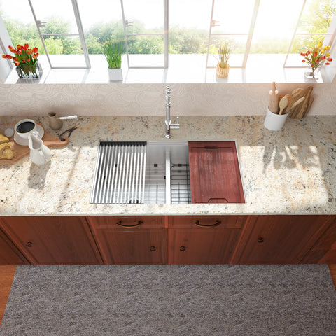 Farmhouse/Stainless Steel Kitchen & Utility Sink Double Equal Bowl
