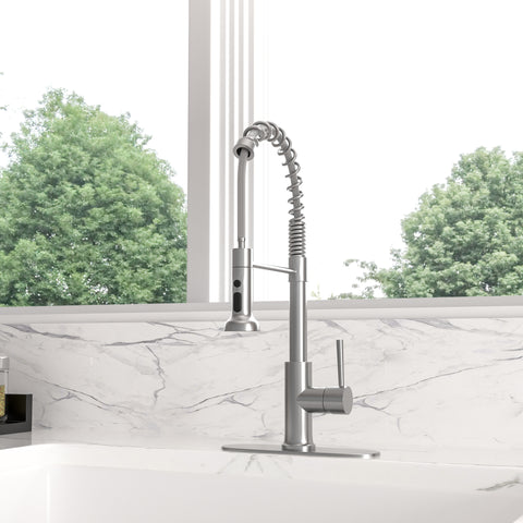 Pull Down Kitchen Faucet Kitchen Taps Single Handle Shape of Spring