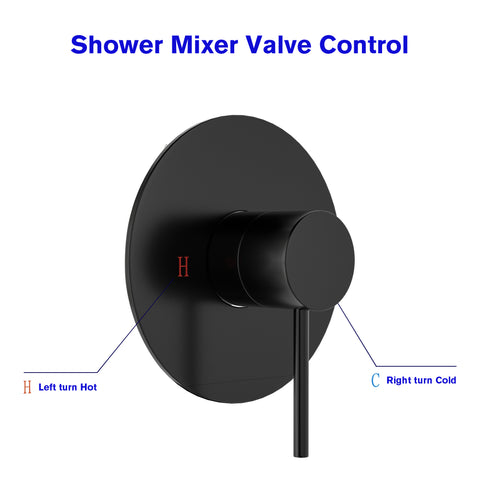 10 Inch Rainfall Round Shower Head Wall Mounted (Valve Included)