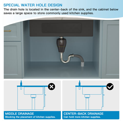 28'' W x 18'' D Stainless Steel Kitchen Sink Gunmetal Black Undermount