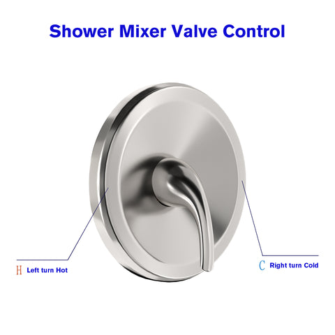 10 Inch Rainfall Round Shower Head with Faucet Wall Mounted