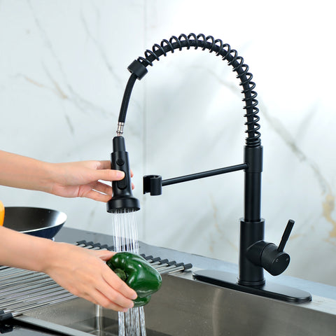 Kitchen Taps Faucet Pull Down Kitchen Faucet in Matte Black