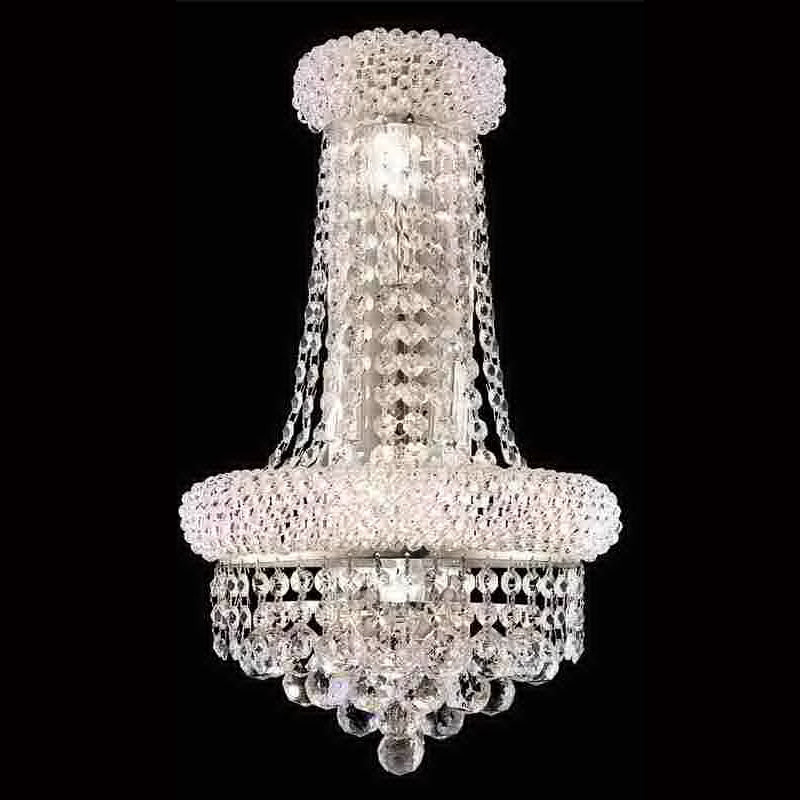 French Empire Crystal Wall Sconce Gold/ Chrome Finish