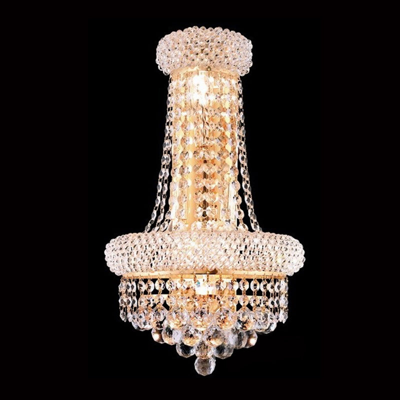 French Empire Crystal Wall Sconce Gold/ Chrome Finish