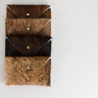 CB Studio - Card Wallet Assorted Brindle Natural Cowhide