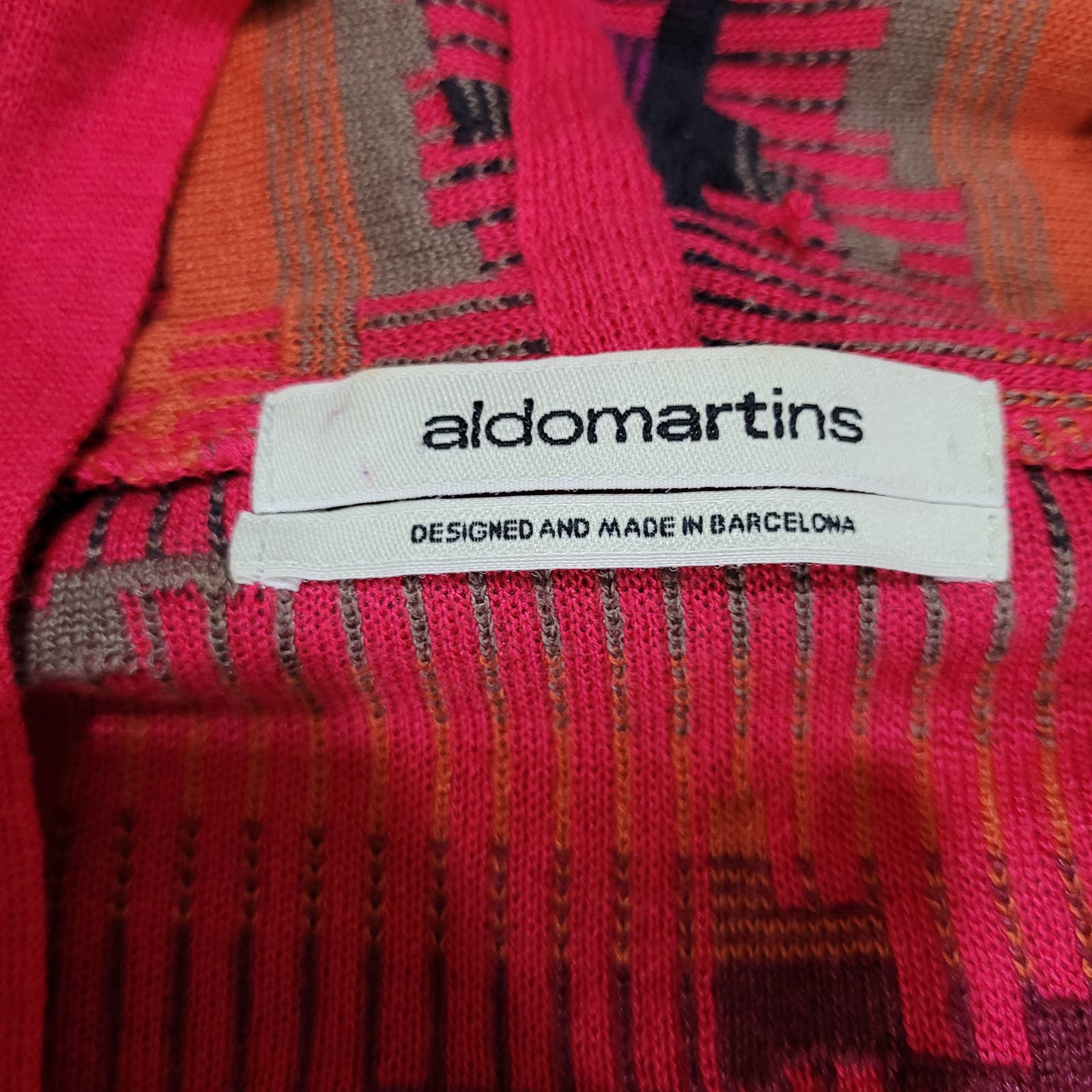 Aldomartins Red Rainbow Cardigan - Size 8