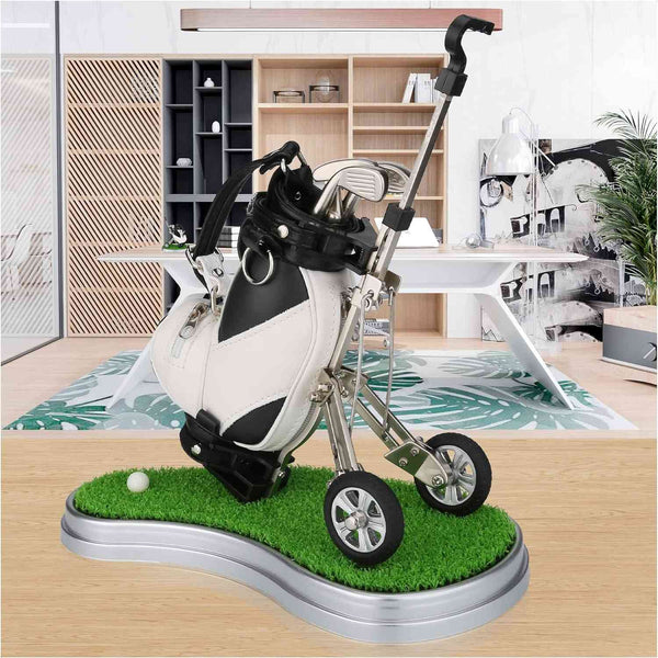 Golf Accessories Desk Decoration Cool Unique Golf Bag Pen Holder Gifts Souvenirs