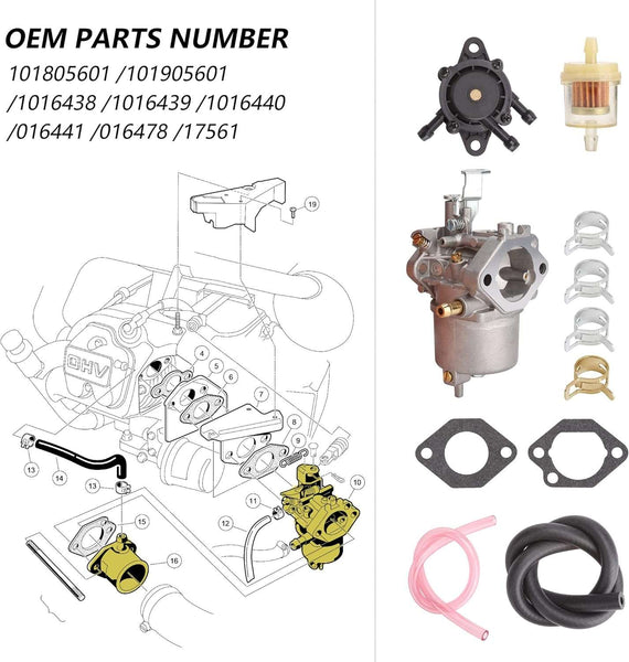 Golf Cart Carburetor Fuel Pump Kit