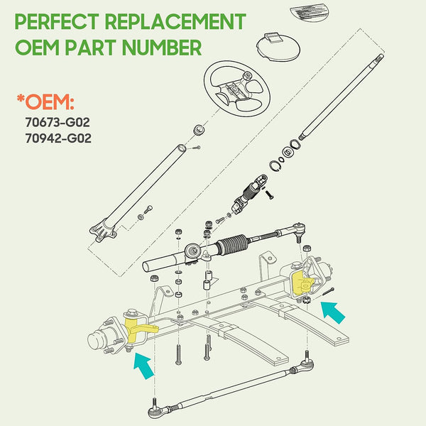 10LOL Golf Cart Spindle Assembly for EZGO TXT 2001-up