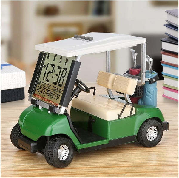 LCD Display Mini Golf Cart Clock for Golf Fans Gift Race Souvenir|10L0L
