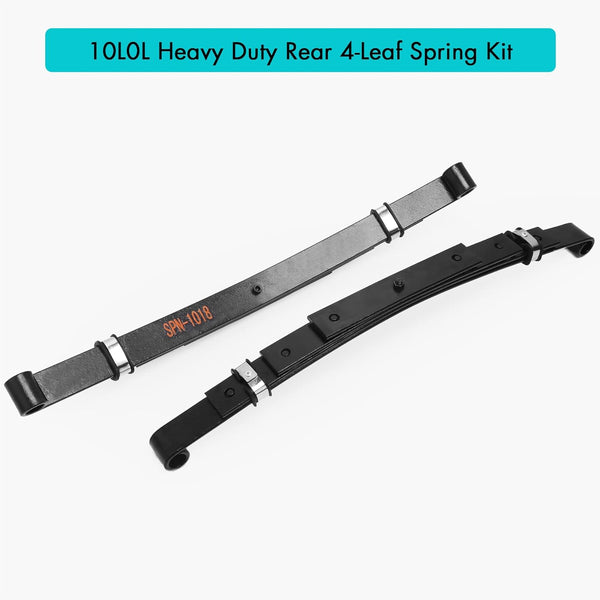 10L0L Heavy Duty Golf Cart Rear Leaf Spring Kit 4-leaf Spring with Bushings & Sleeves