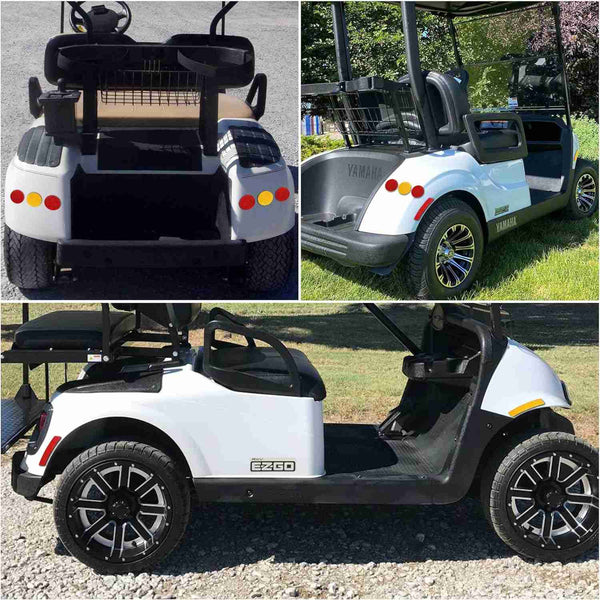 Golf Cart Round Reflex Reflector Strips Universal  for Most EZGO Club Car Yamaha|10L0L