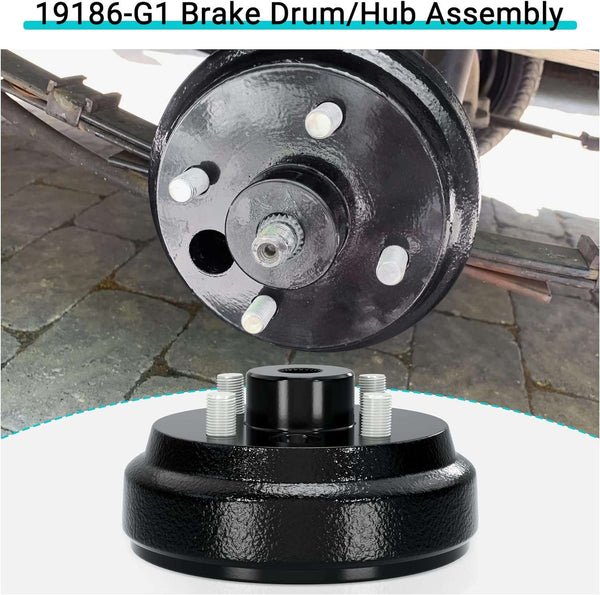 Golf Cart Brake Drum/Hub Assembly (Electric) for EZGO TXT