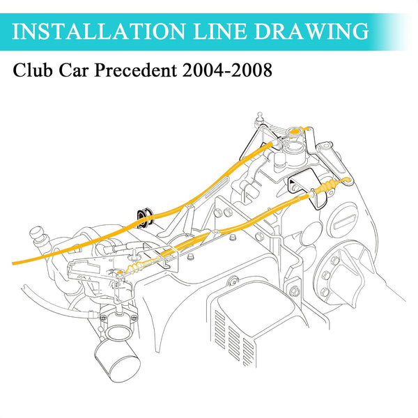 Accelerator cable fits Club Car Precedent gas golf cart