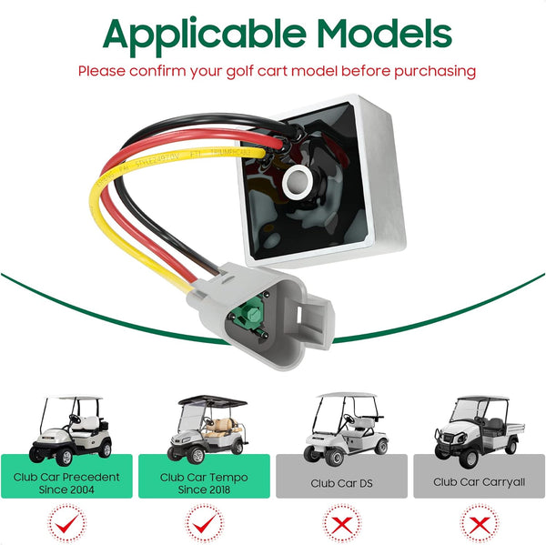 Voltage Regulator Rectifier 12V for Club Car Precedent 2004-up and Tempo 4-Cycle Gas 2018-up|10L0L