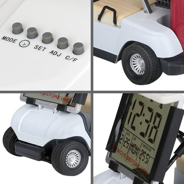 LCD Display Mini Golf Cart Clock for Golf Fans Gift Race Souvenir|10L0L