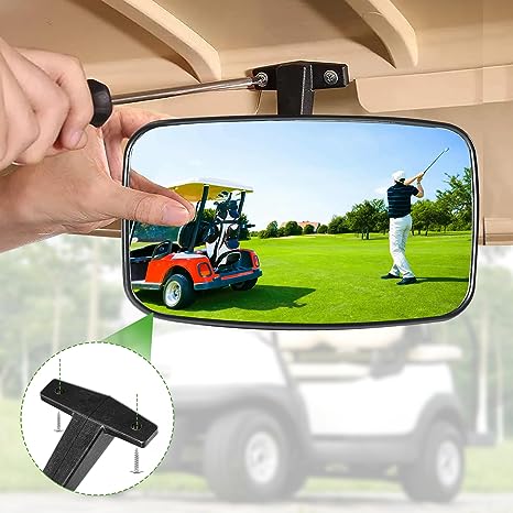 Golf cart rearview mirror installation
