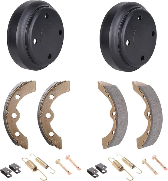 Club Car Golf Cart Brake Drums & Brake Shoes Deluxe Set