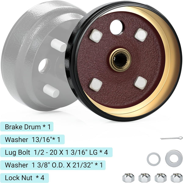 EZGO TXT Golf Cart Brake Drum/Hub Assembly