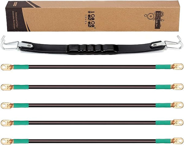 10LOL Golf Cart Battery Cables Set for Club Car DS 1995-up 48V and DS 1981-up 36V Trojan Battery