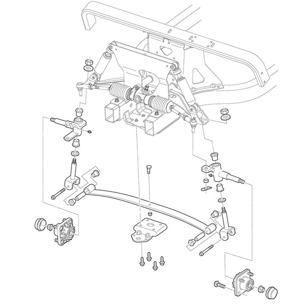 Golf Cart Side Spindle Assembly for Club Car Precedent G&E 2004-up|10L0L