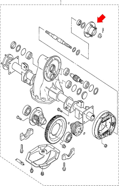 Golf Cart Rear Hub Assembly Fit Yamaha G8 G9 1992-up G14 G16 G19-G22 G&E |10L0L