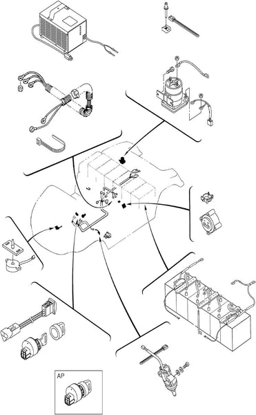 Golf Cart Yamaha Zinc Plated Battery Rod Installation