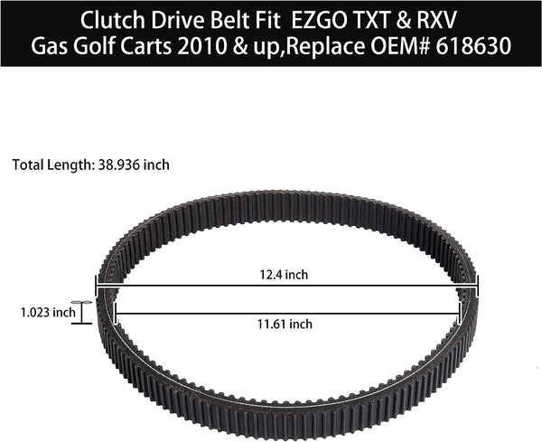 Golf Cart Clutch Drive Belt & Starter Generator fit for EZGO TXT RXV 2010-up|10L0L