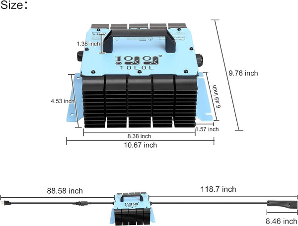 Golf Cart 48V 18A Battery Charger for EZGO RXV & TXT