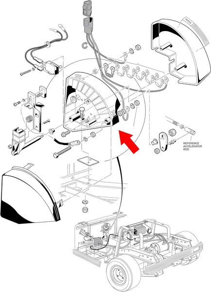 V-Glide Wiper Switch Assembly For Club Car DS 48 V