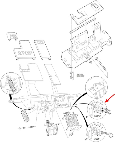 Golf Cart MCOR Potentiometer Accelerator for Club Car Precedent 2004-2011 |10L0L