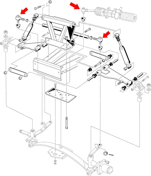 Golf Cart Tie Rod End Kit for Club Car DS 1976-2008 Gas & Electric|10L0L