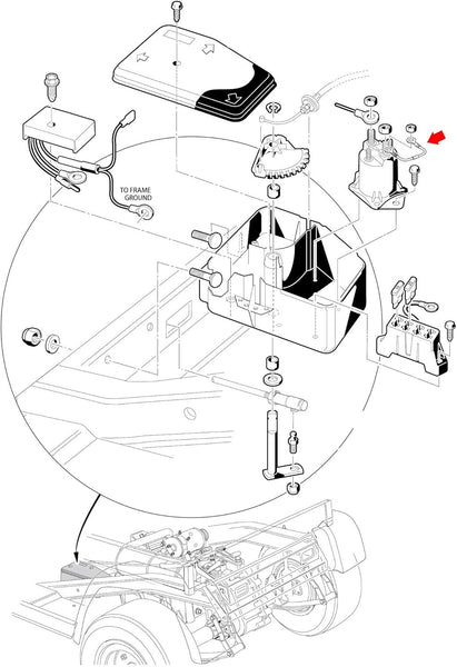 Golf Cart Solenoid Resistor Assembly