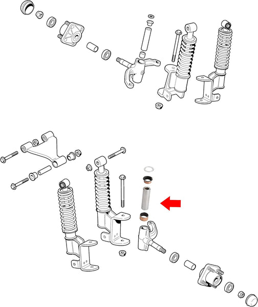 EZGO King Pin Bushing Kit Wiring Diagram