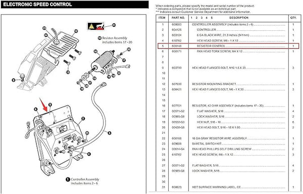 10L0L Golf Carts Resistor Control Assembly for EZGO RXV