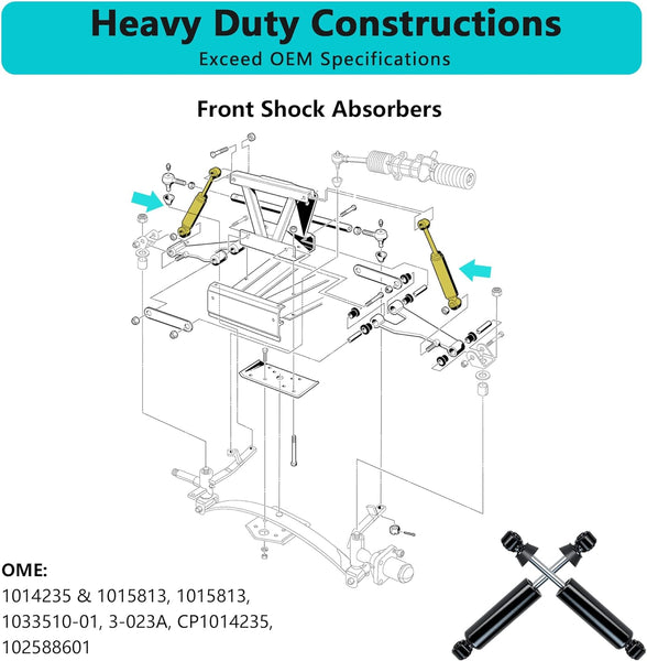 Golf CarClub Car DS Shocks  Front Shock Absorbers for Club Car