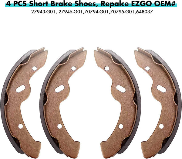 Golf Cart Brake Drum and Pad Kit for EZGO TXT Electric 1996-Up
