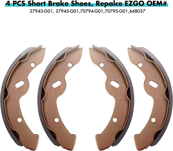 Golf Cart Brake Drum and Pad Kit for EZGO TXT Electric 1996-Up