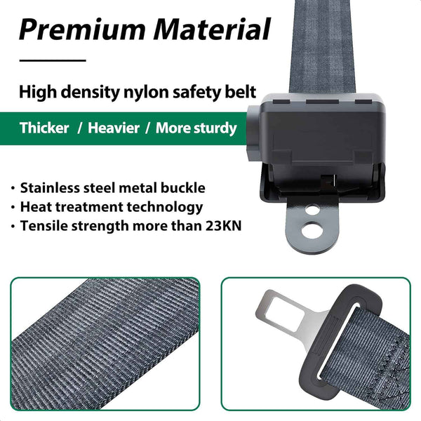 Universal Golf Cart Seat Belts Kit Retractable Set of 4
