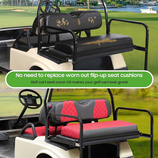 Universal Golf Cart Back Seat Cover for Club Car, EZGO, Yamaha