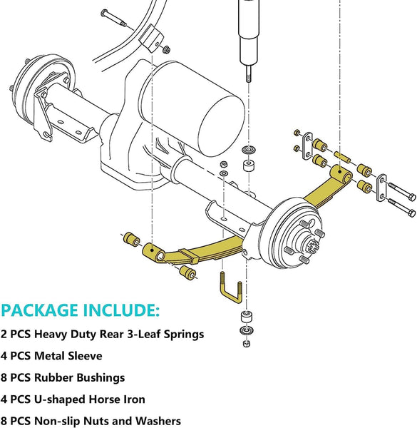 EZGO golf cart leaf spring kit wiring diagram