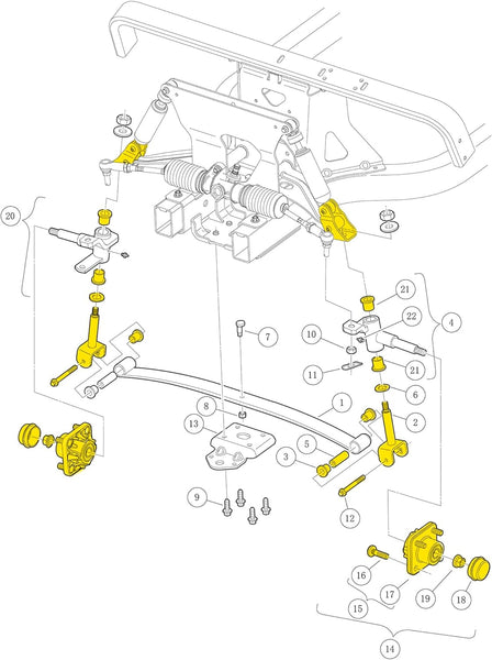 Deluxe Golf Cart Front End Repair Kit