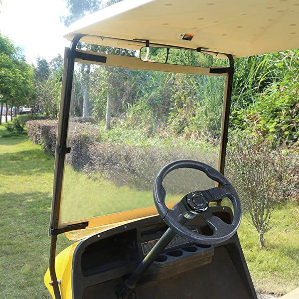 10LOL Golf Cart Windshield for EZGO TXT Portable Foldable PVC Clear Windshield