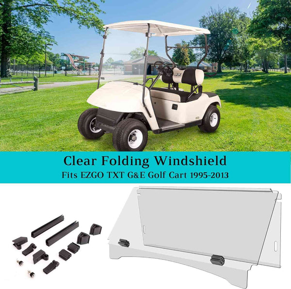 Golf Cart Folding Clear Windshield for EZGO TXT 1995-2013