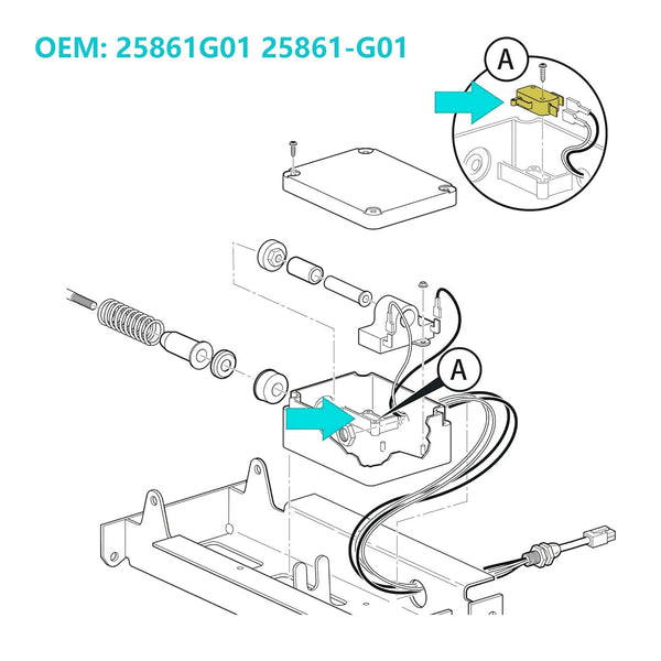Golf cart accelerator pedal box micro switch for EZGO TXT